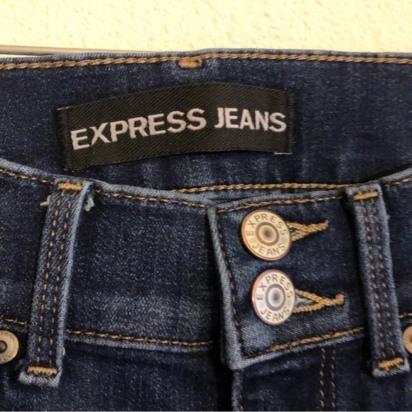 EXPESS Blue Mia Mid-Rise Cropped Legging Jeans Women Size OR - Picture 4 of 9